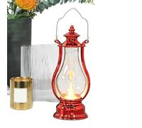 LED Oil Lamp, Battery Operated Flickering Lantern, Light with Carry Handle | 16cm Retro LED Oil Lantern, Multi-color Decorative Wind Lamp For Party Wedding Indoor Outdoor Ornament
