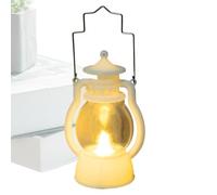 LED Oil Lantern - Battery Operated Lantern, Hanging Kerosene Style Light | Flameless Decorative Camping Lamp, Vintage Table Lantern for Nightstand, Desk, Shelf, Ambient Lighting for Indoor Outdoor Use