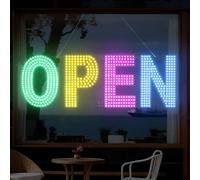 LED Open Signs for Business, 30"L x 10"W Large Open Sign LED with 3 Scene Modes, Ultra Bright Adjustable Light Up LED Open Bar Sign for Storefront Window Glass Door Shop Store Salon Cafes Restaurant