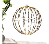 Led Outdoor Ball - Foldable Lighted Spheres - Garden Pathway Lights Metal Globe Lights Multicolor for Garden Tree Patio Yard Porch Backyard Pathway Huasean