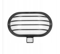 LED Outdoor Bulkhead Light with PIR Motion Sensor IP65 Black Security Wall Light