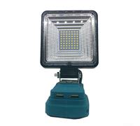 LED Outdoor Cordless Work Light Compatible with For BL1830 BL1840 Batteries with 56 LEDs, Adjustable Lamp Head, Hook for Hanging, and Double USB Ports (dual USB port)
