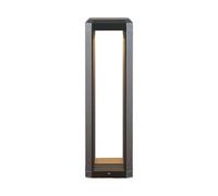 LED Outdoor Lights 'Fery' (Modern) in Silver Made of Aluminium (1 Light Source,) from Lucande | Pillar Lights, Garden Light, Path Light, Bollard Light, Path lamp, Pillar Light