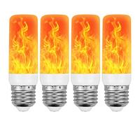 LED Outdoor Party Bulbs, Flame Effect with 4 Light Modes, 4 PCS E27 Base, 5W, Decorative for Christmas & Halloween