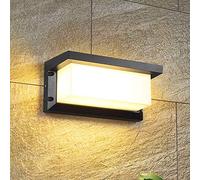 LED Outdoor Wall Lamp, IP65 Waterproof Square Metal Wall Light, PMMA High Transparency Lampshade Is Bright and Energy-saving