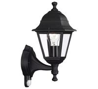 LED Outdoor Wall Lantern with PIR, IP44, Black - 71422/01/30 MASSIVE