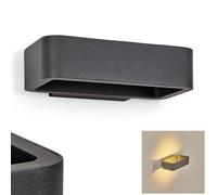 LED Outdoor Wall Light Ekevik, Wall Light Made of Metal in Anthracite, Wall Light with up & Down Effect, Outdoor Light for Entrance Area, LED 6.5 watt, 680 Lumen, 3000 Kelvin, IP 54