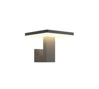 LED Outdoor Wall Light 'Olesia' (Modern) in Silver Made of Aluminium (1 Light Source,) from Lucande | Wall lamp for Exterior/Interior Walls, House, Terrace und Balcony