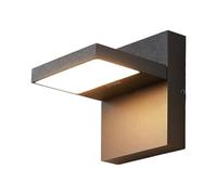 LED Outdoor Wall Light 'Silvan' (Modern) in Silver Made of Aluminium (1 Light Source,) from Lucande | Wall lamp for Exterior/Interior Walls, House, Terrace und Balcony