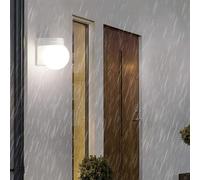 LED Outdoor Wall Light Waterproof IP65 Black/White Wall Sconce 20W Sphel Acrylic Wall Lamp Modern Geometric Outdoor/Indoor Decorative for Garage Garden Terrace