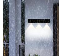 LED Outdoor Wall Lighting IP65 Waterproof Modern Wall Sconces Black Long Rectangular Design s Aluminum with Spotlight for Pathway Hallway Terrace Bathroom