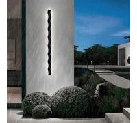 LED Outdoor Wall Lights Modern IP65 Waterproof Aluminum Sconces Black Long Strip Lamps Indoor/Outdoor Porch Lamp Fixture for Terrace Gardens Villa Hallway