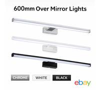 LED Over Mirror Light IP44 Bathroom Wall Lamp Chrome Black White 400 600 900mm