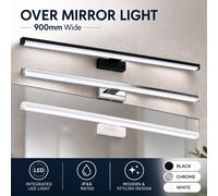 LED Over Mirror Light IP44 Bathroom Wall Lamp Chrome Black White 400 600 900mm