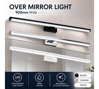 LED Over Mirror Light IP44 Bathroom Wall Lamp Chrome Black White 400 600 900mm