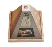 LED Painting Wall Art - Optical Illusion Ambient Light | 3D Picture Frame Wall Lamp | 3 Colors Adjustable, USB Powered, Naked Eye Vision Night Light, Illuminated Wooden Decor, Living Room, Corridor