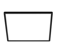 BRILONER Leuchten 7158-415 LED Panel Ceiling Light with Backlight Effect 22 Watt 3000 Lumen 4000 Kelvin White/Black Square 42 x 42 cm