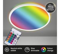 LED Panel Ceiling Light Slim Remote Control Dimmable RGBW Living Room 42cm White