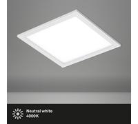 LED Panel Ceiling Light Square 12W Kitchen Lamp Garage Neutral 29,5cm White [EEK: E]