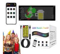 LED Panel - Flexible Programmable Display with Application Control, 7 x 3 Inch Pixel Screen, Colourful Digital Message Board, Intelligent Lighting Decoration | For Hoc