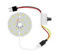 LED Panel with USB Interface for - for Durable Aluminum Light Board for Electronic DIY, 5V Powered Night Light with Excellent Heat Dissipation, 7.5cm Diameter(Light + DIMMER)