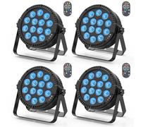 LED Par Lights 80W Uplights with Dimming and Remote Control, Professional DMX Stage Lighting for Events, Weddings, and Parties