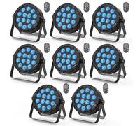 LED Par Lights 80W Uplights with Dimming and Remote Control, Professional DMX Stage Lighting for Events, Weddings, and Parties