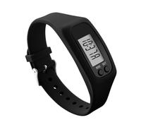 LED Pedometer Bracelet Wrist Calorie Counter 12/24H Time Display Walking Running Pedometer Multi-Function Silicone Step Tracker, for Adults Kids