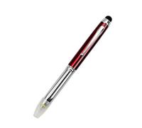 LED Pen Torch, 3 in 1 Ballpoint Stylus Pen with Light, Multifunctional Ballpoint Pen Flashlight, Black Ink for Touch Screens, White
