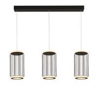 LED Pendant 3 Light Cage Bar Black 35W 4141lm 3000K Ceiling Dimmable IP20 Indoor