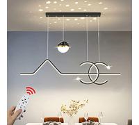 LED Pendant Lamp 52W Dimmable with Remote Control Dining Table Chandelier Creative Star Projection Design Hanging Lamp Height Adjustable Pendant Lamp Decor Illumination Interesting
