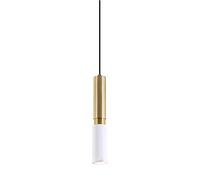 Led Pendant Lamp Cylindrical Long Tube Pendant Ceiling Light Kitchen Island Dining Room Shop Bar Counter Suspension Lamps Marble &Amp;Iron Hanging Pendant Lights Restaurant Drop Lights,White Lig
