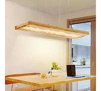 LED Pendant Lamp Dining Table Hanging Lamp Wood Resin Chandelier Rustic Dimmable 40W With Remote Control Ceiling Lighting Height Adjustable Modern Board Suspension Kitchen Living Room Office Cafe