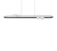 Beliani Led Pendant Lamp Feale Metal Black, Black