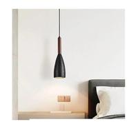 Led Pendant Lamp Natural Cave Stone Chandelier Bedroom Beside Modern Nordic Lighting Fixture Hanging Line Wine Bottle(Noir)