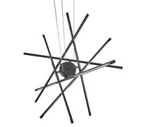 LED Pendant Lamp PALUN with Dimmer Metal Black