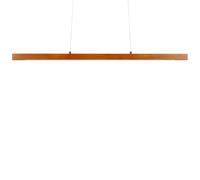 LED Pendant Lamp STEWARTS With Dimmer Wood Dark Brown
