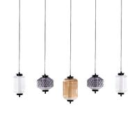 Beliani Led Pendant Lamp Sullane Led Glass Multicolour