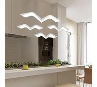 LED Pendant Light，3-Color Segmented Dimming Light Fixture Beautiful Creative Seagull Bird's Chandelier Ceiling Lamp Bedroom/Living Room/bar Decoration Hanging Lamps (Color : 4-Light) interesting