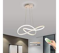 LED Pendant Light, 37W 3300lm Hanging Light Modern Simple Creative, Dimmable Remote Control With Memory Function, Adjustable Height 100cm, Suitable For Living Room, Bedroom, Dining Room Chandelier