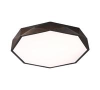 LED Pendant Light Dark Wood Grain Design Metal Ceiling Light Fixture Modern Dimmable LED Close to Light Flush Mount Lamp for Bedroom Living Room Bathroom Laundry