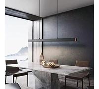 LED Pendant Light for Dining Table dimmable with Pendant lamp Height Adjustable Modern Pendant Light/Ceiling Light for Office Dining Room Study Living Room Kitchen bar Light (Black, L150cm)