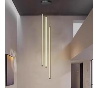 LED Pendant Light for Staircase - Modern 12-Head Dimmable Aluminum Ceiling Fixture, Adjustable Length, Infinite Dimming, Stylish Lighting Solution (3 Heads, 60cm)