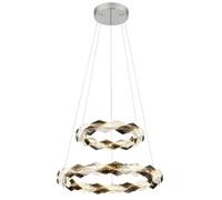 LED Pendant Light Height Adjustable Crystal Clear Smoke Height 130 cm