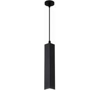 LED Pendant Light - Modern Long Black Bar Hanging Fixture for Kitchen Island, Sleek Design Ceiling Lamp (Warm Light, Height 32cm)