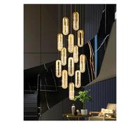 LED Pendant Light Modern Luxury Crystal Lights Home Decoration High-Rise Villa Stairwell Living Room Ceiling Chandelier Golden,Unique Style