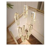 LED Pendant Light Modern Luxury Crystal Lights Home Decoration High-Rise Villa Stairwell Living Room Ceiling Chandelier Golden,Unique Style