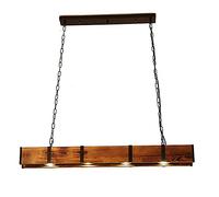 LED Pendant Light Wood Rustic Retro Pendel Industrial Loft Bar Hanging Lamp 4 Lights Dining Room Bedroom Study Home Decoration Style Exquisite Chandelier Vintage Antiqu