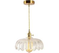 LED Pendant Lighting Retro Hand Blown Glass Chandelier Adjustable Hanging Lights Ceiling Creative Light Fitting Glass Lampshade for Dining Room Decor Chandeliers Change for The Better