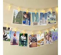 LED Photo Clip String Lights / 40 Photo Clips 6M(16.5 Feet) Battery Powered LED/String Lights for Hanging Picture, Notes, Paintings Card,Home Decoration,Wedding Party (Warm White)(40 LED)